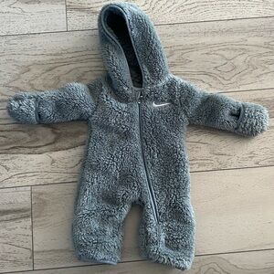 Nike Baby Boys And Girls Hooded Sherpa Coverall In Mica Green